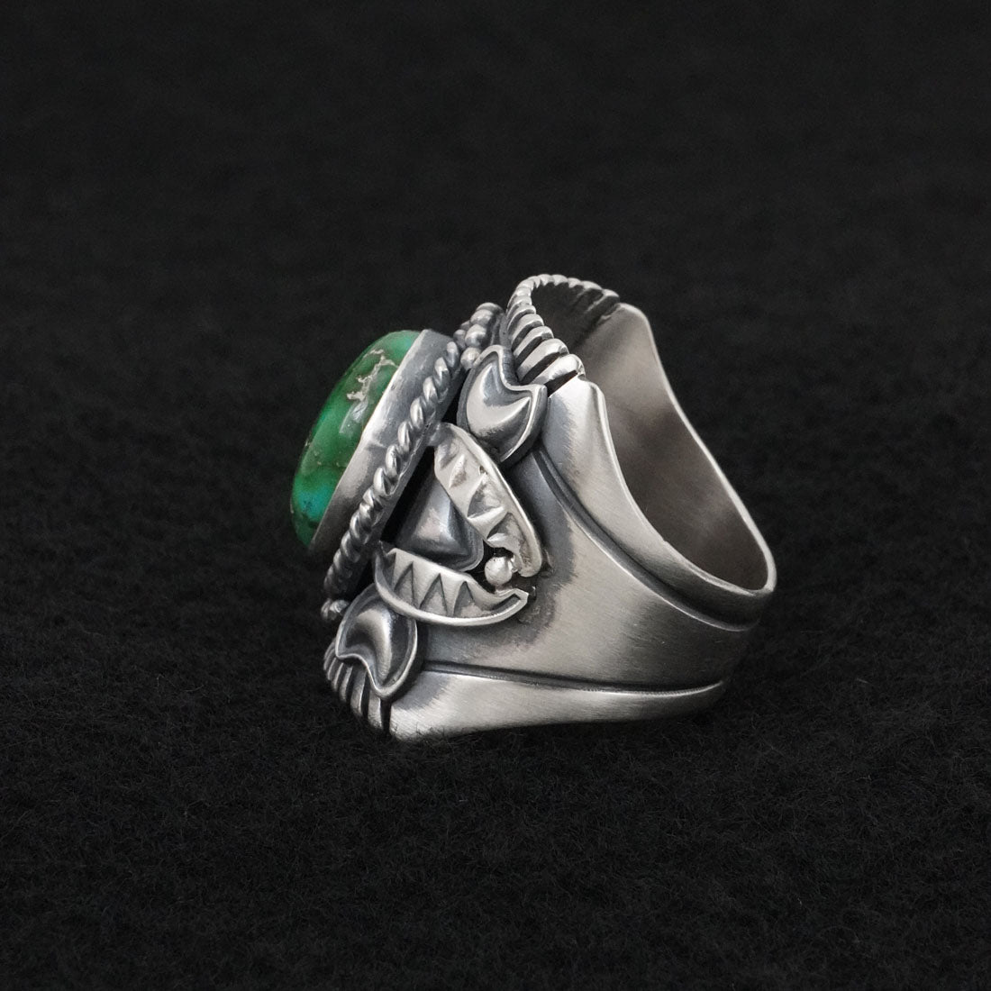 Derrick Gordon Turquoise & Sterling Silver Ring Sz. 10