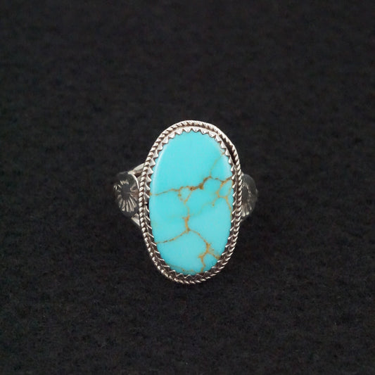 Ernest Hawthorne Turquoise & Sterling Silver Ring Size 7.5