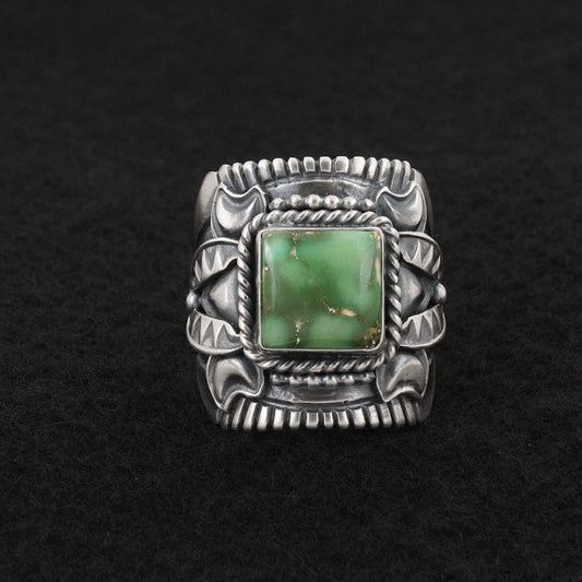Derrick Gordon Turquoise & Sterling Silver Ring Sz. 12