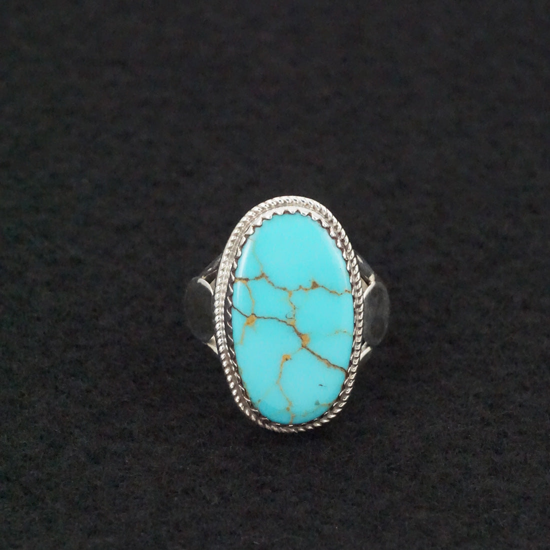 Ernest Hawthorne Turquoise & Sterling Silver Ring Size 8