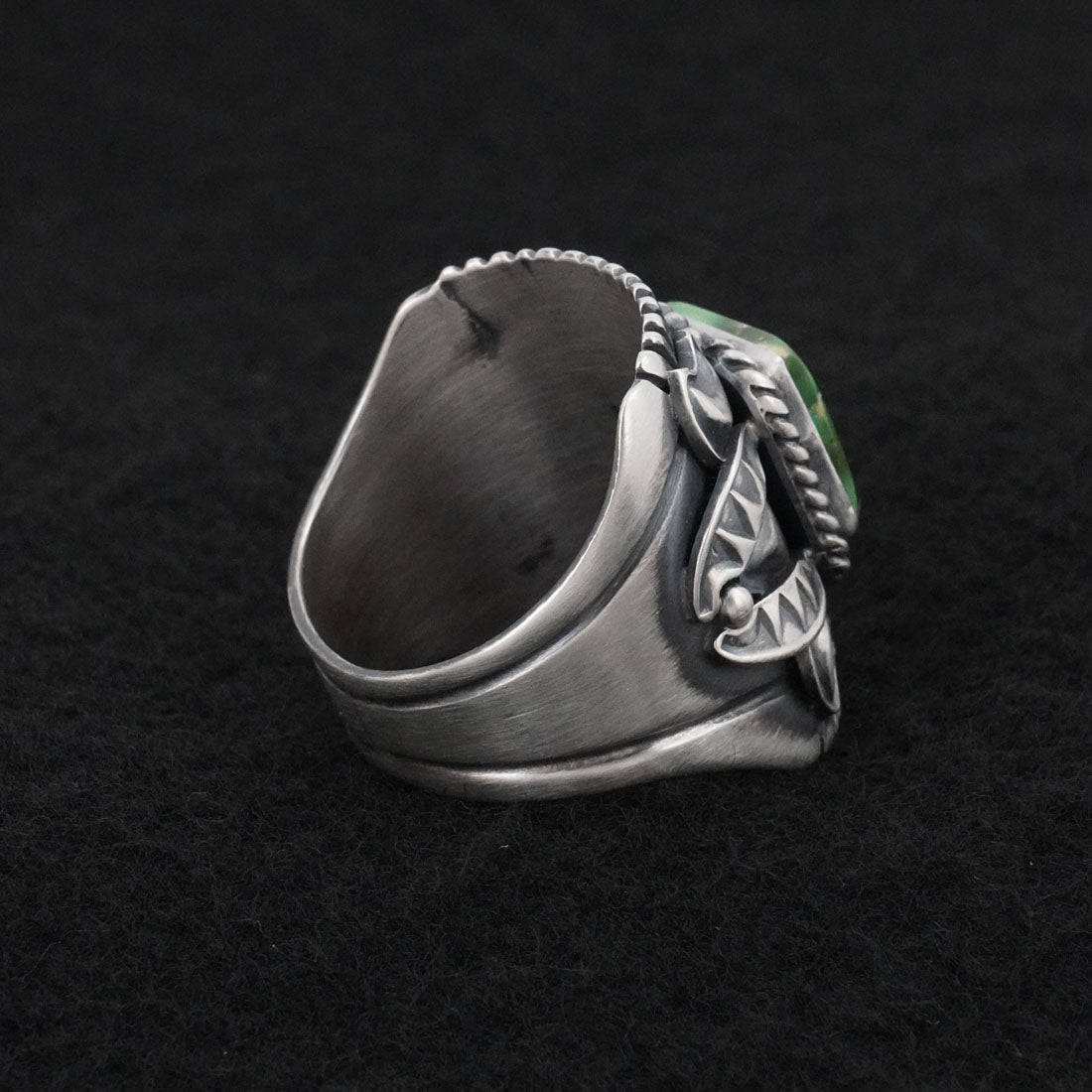 Derrick Gordon Turquoise & Sterling Silver Ring Sz. 12