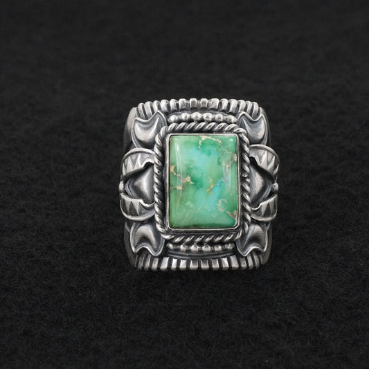 Derrick Gordon Turquoise & Sterling Silver Ring Sz. 11