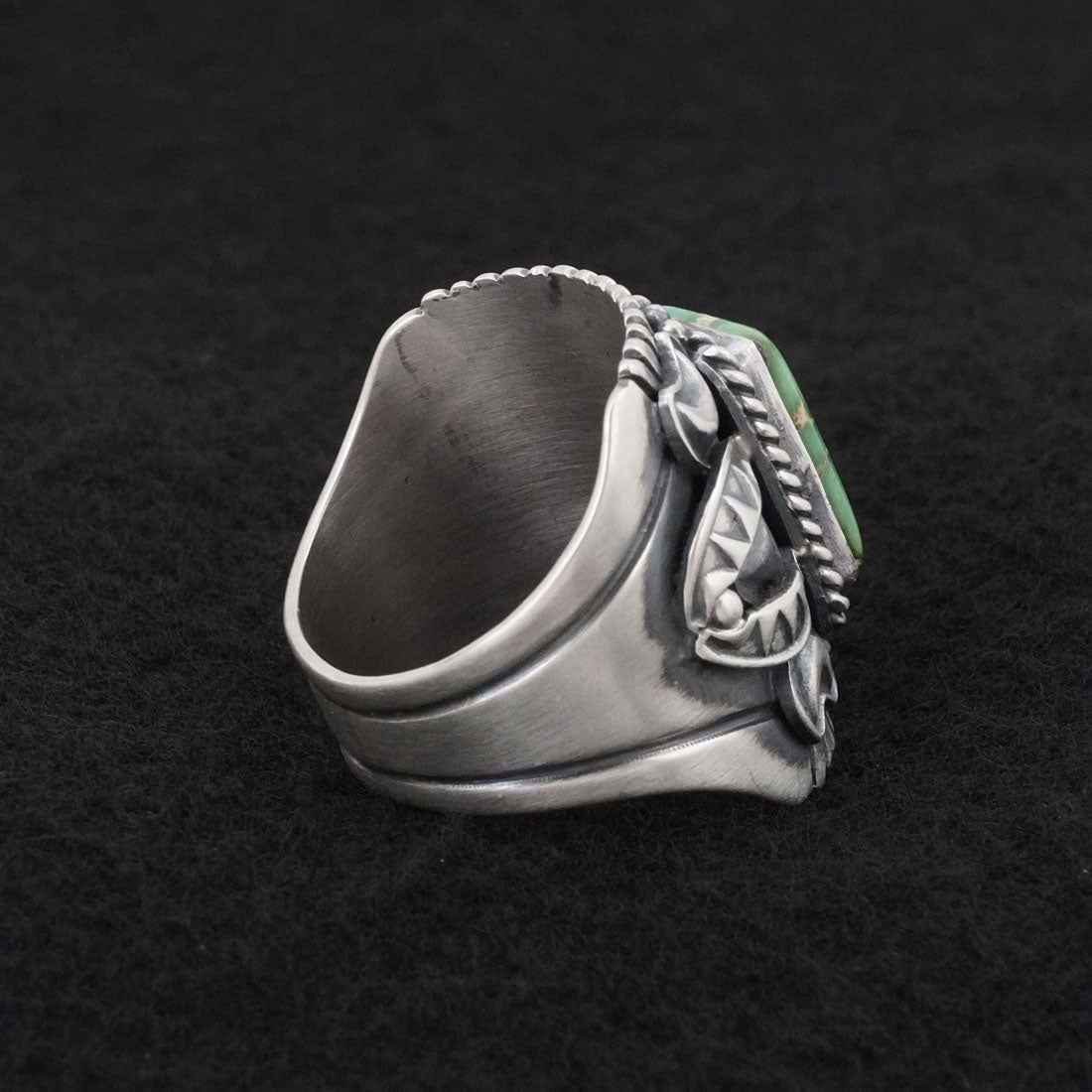 Derrick Gordon Turquoise & Sterling Silver Ring Sz. 11