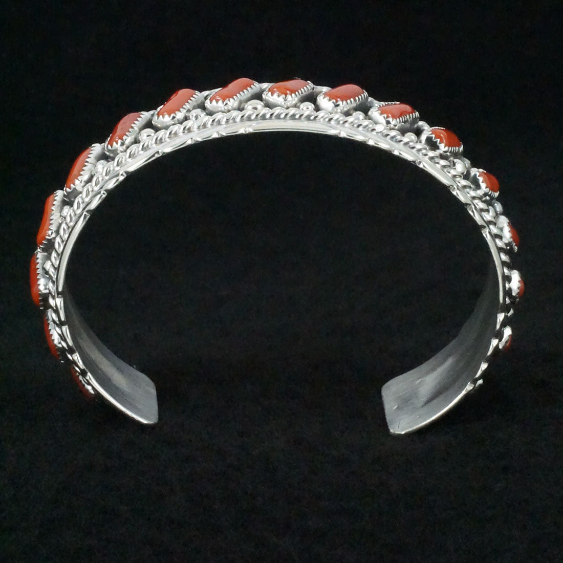 Chester Charley Coral & Sterling Silver Bracelet