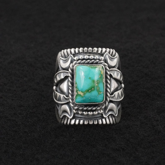 Derrick Gordon Turquoise & Sterling Silver Ring Sz. 11