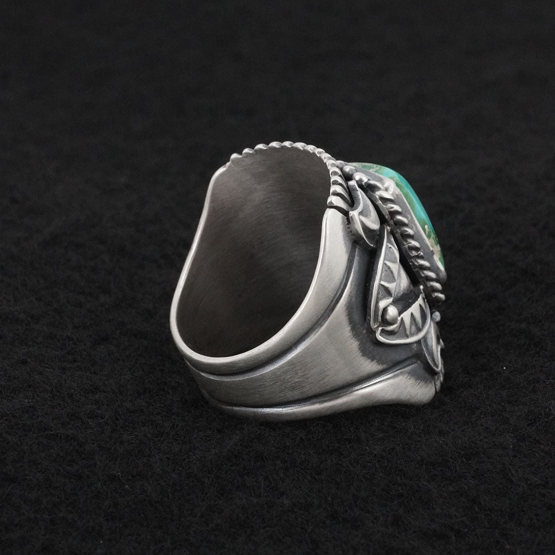 Derrick Gordon Turquoise & Sterling Silver Ring Sz. 11