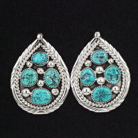 Chester Charley Turquoise & Sterling Silver Earrings