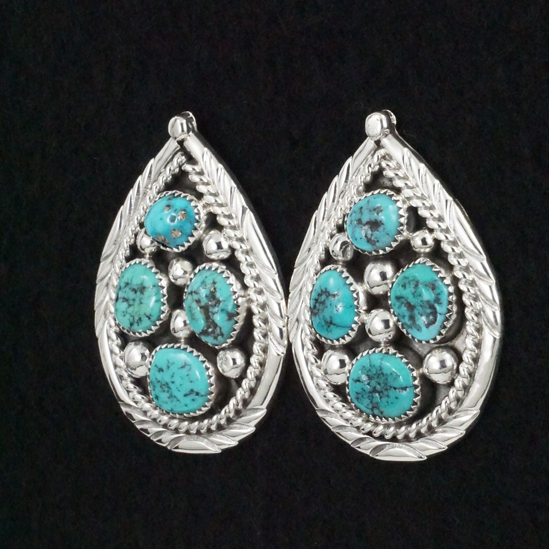 Chester Charley Turquoise & Sterling Silver Earrings