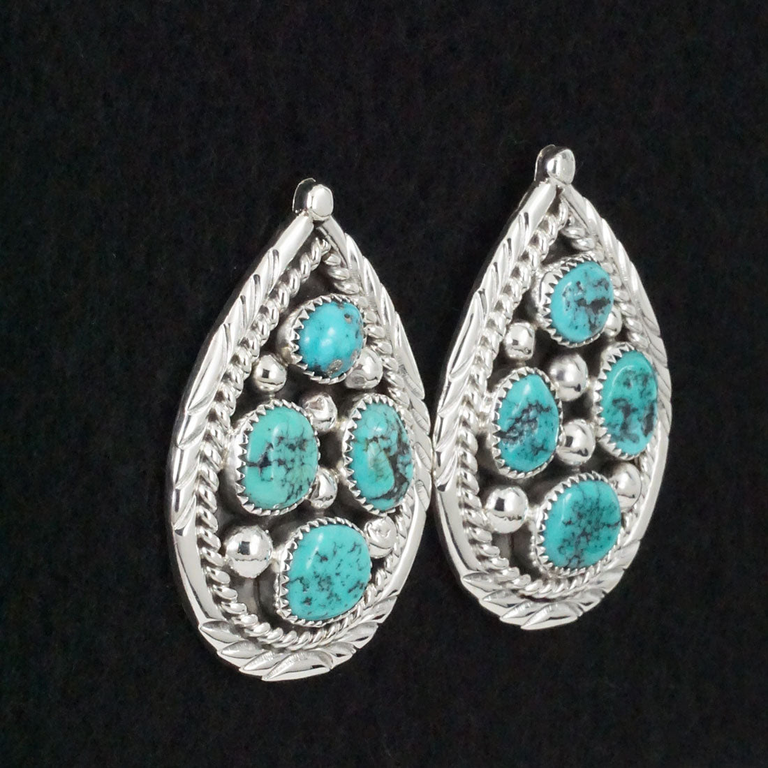 Chester Charley Turquoise & Sterling Silver Earrings