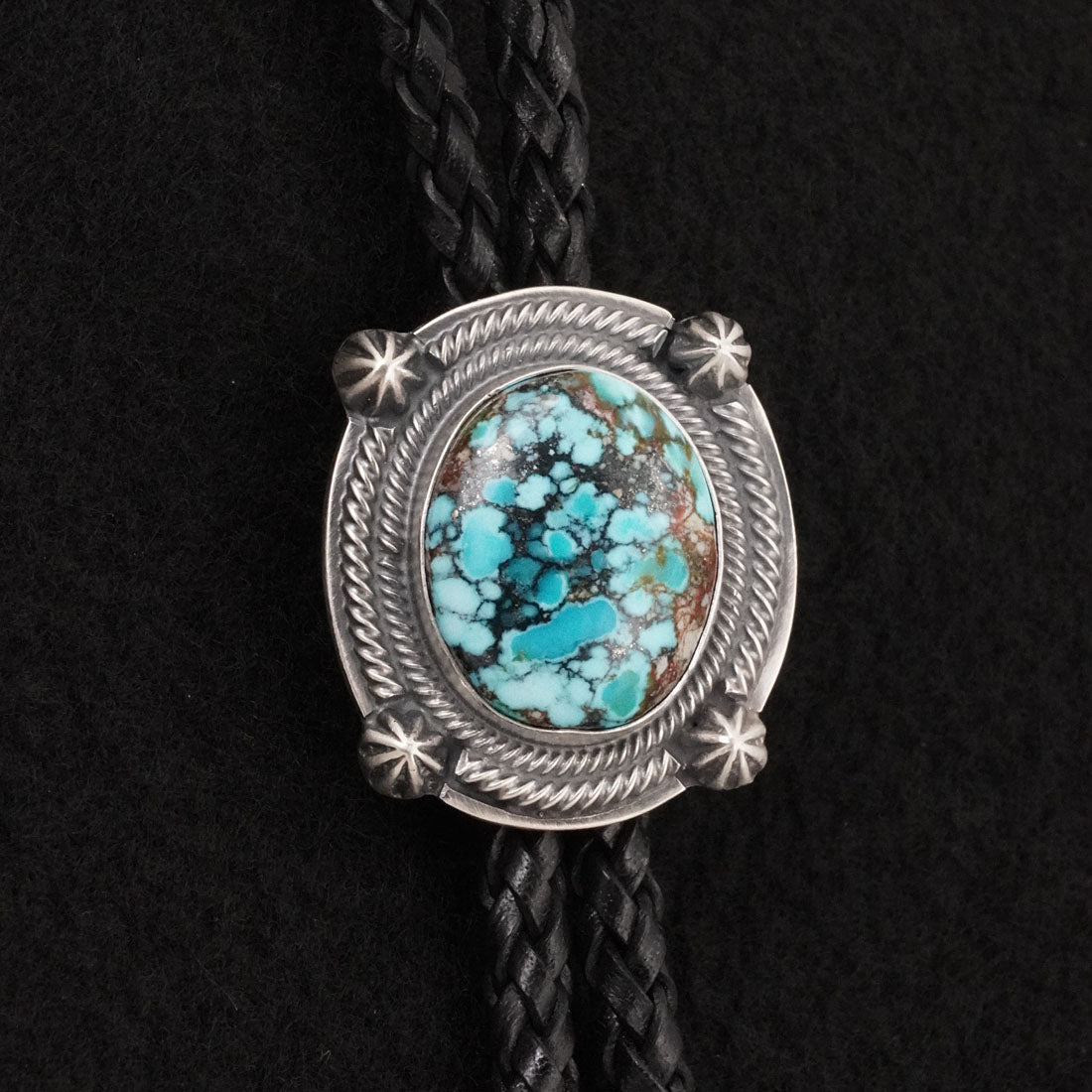 Bob Becenti Turquoise & Sterling Silver Bolo Tie
