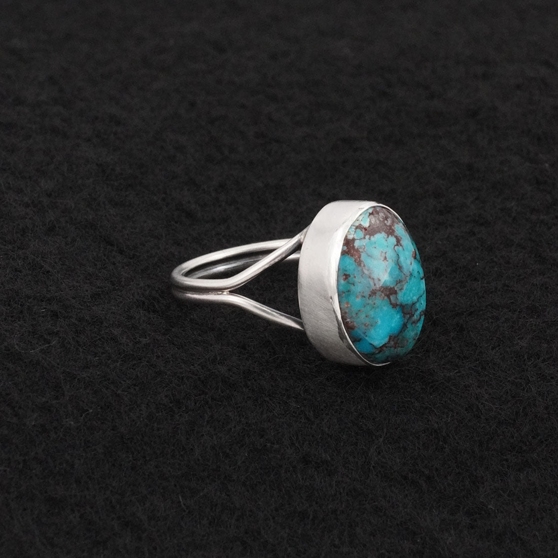 Eugene Gruber Turquoise & Sterling Silver Ring Size 6