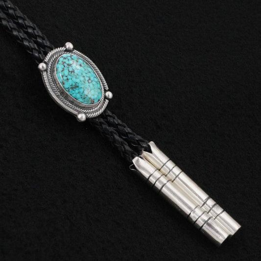 Bob Becenti Turquoise & Sterling Silver Bolo Tie