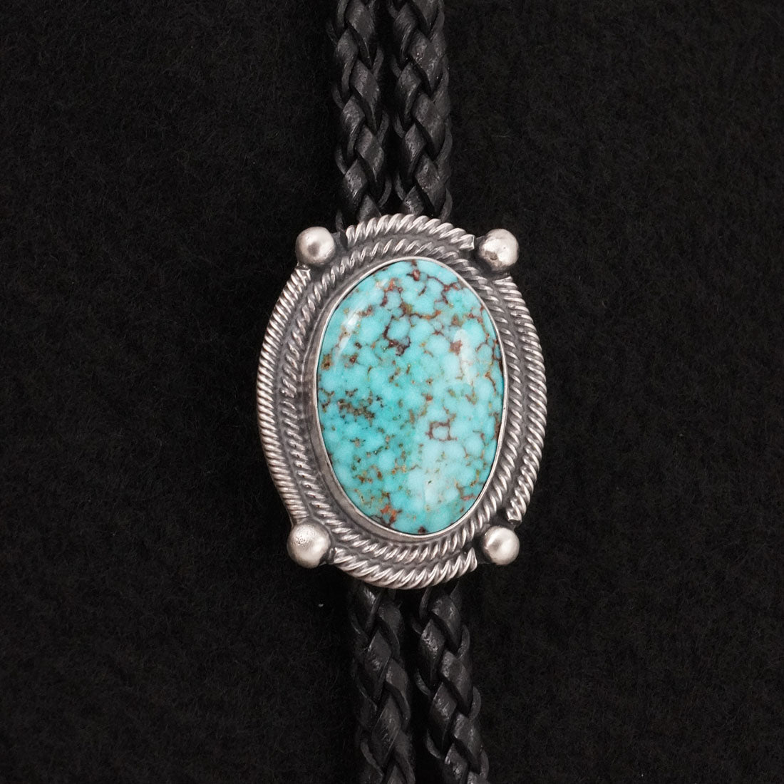 Bob Becenti Turquoise & Sterling Silver Bolo Tie