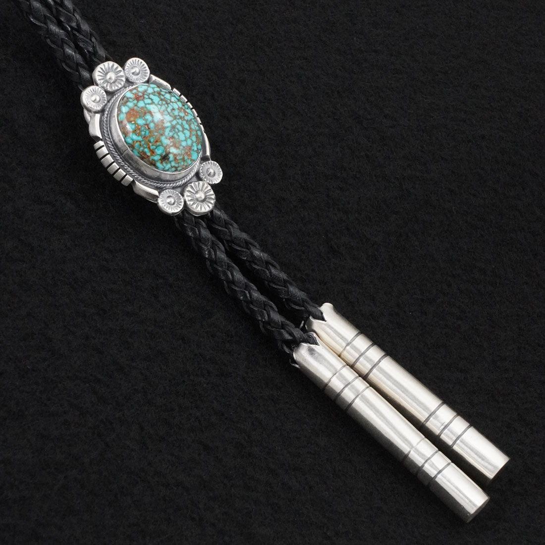 Bob Becenti Turquoise & Sterling Silver Bolo Tie