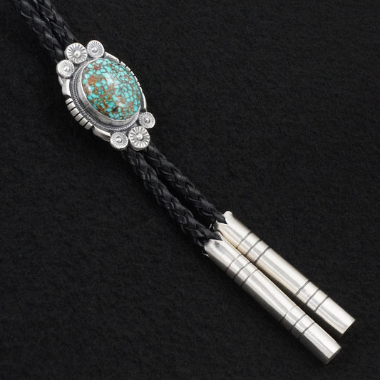 Bob Becenti Turquoise & Sterling Silver Bolo Tie
