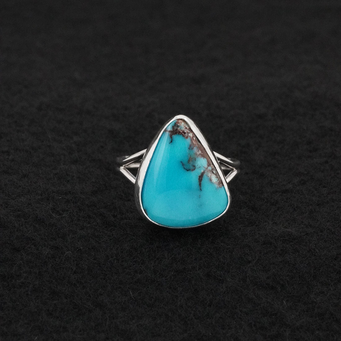 Eugene Gruber Turquoise & Sterling Silver Ring Size 8