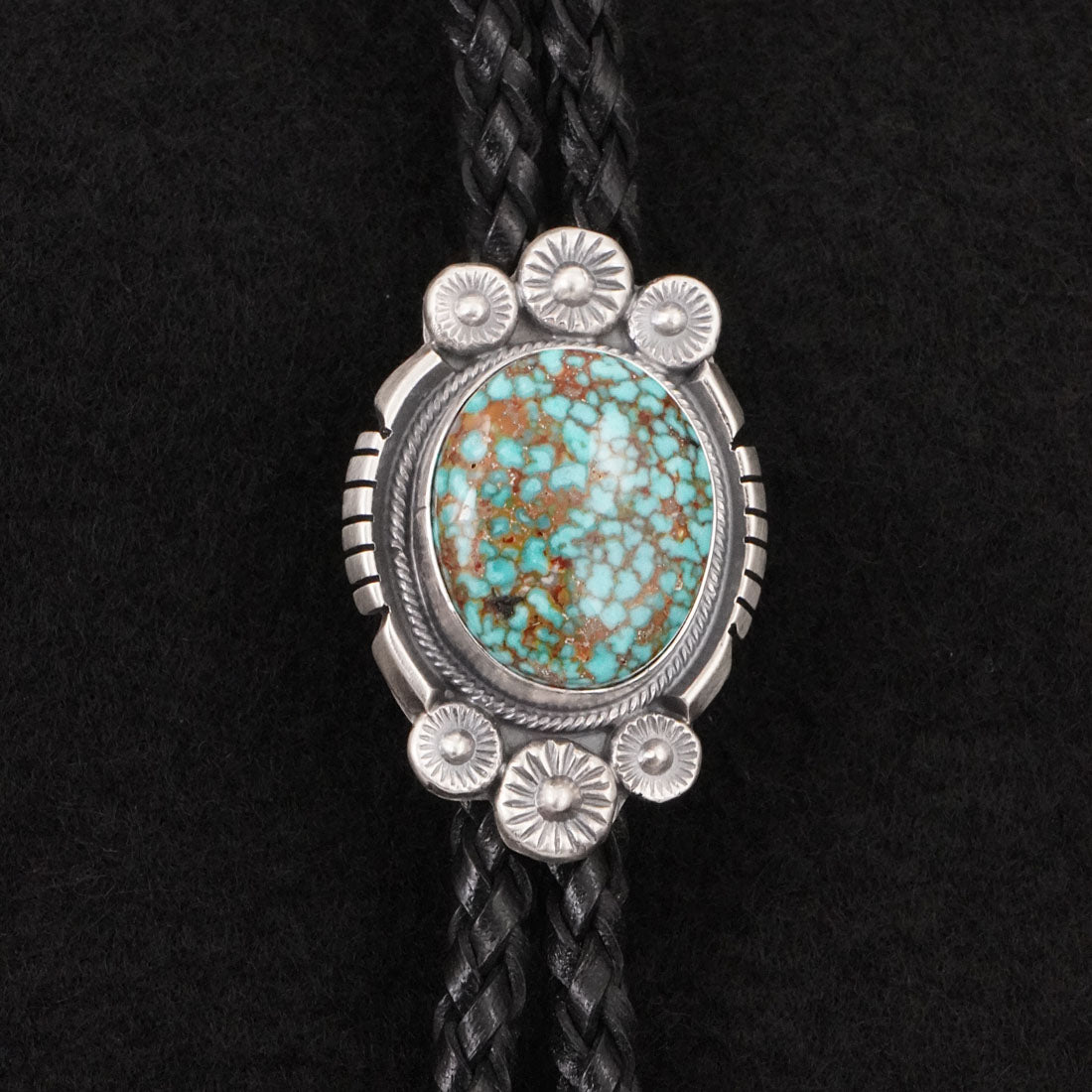 Bob Becenti Turquoise & Sterling Silver Bolo Tie