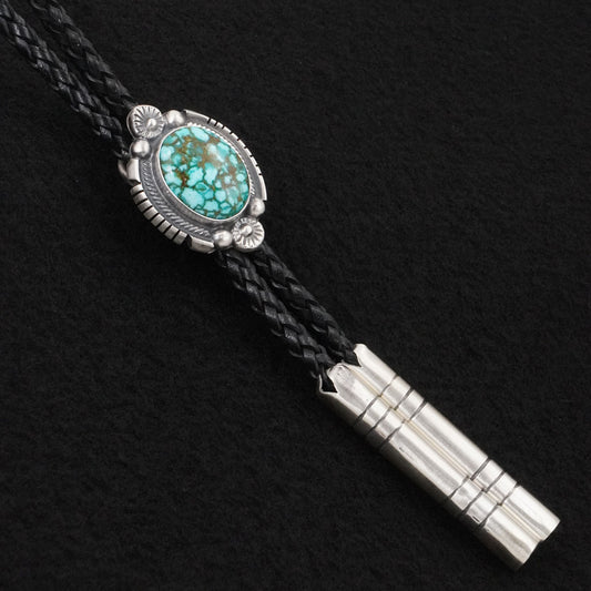 Bob Becenti Turquoise & Sterling Silver Bolo Tie