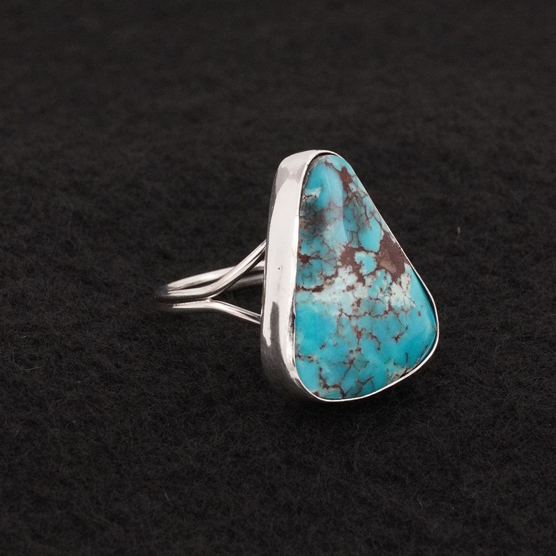 Eugene Gruber Turquoise & Sterling Silver Ring Size 9