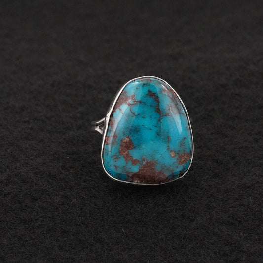 Eugene Gruber Turquoise & Sterling Silver Ring Size 10