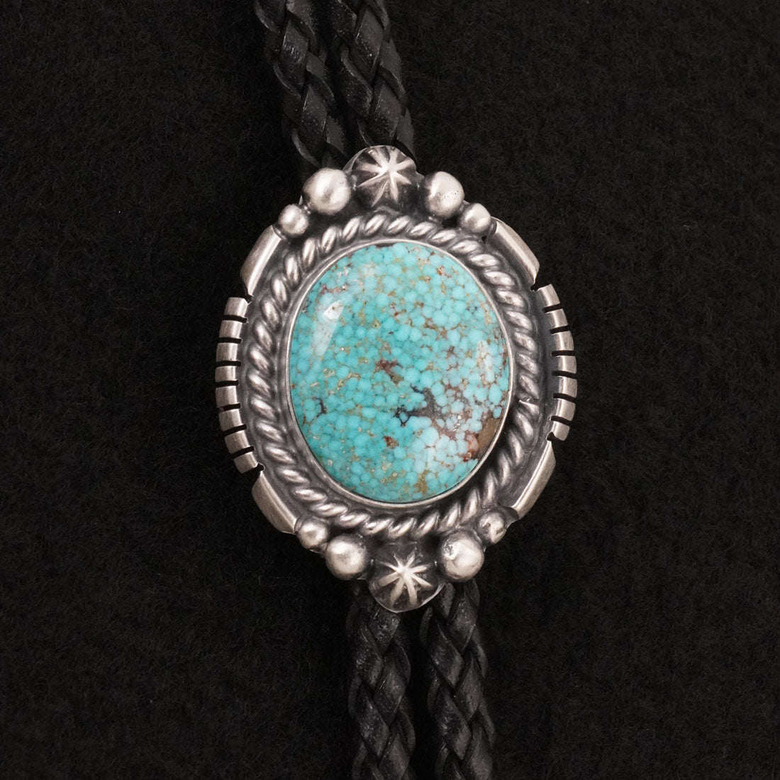 Bob Becenti Turquoise & Sterling Silver Bolo Tie