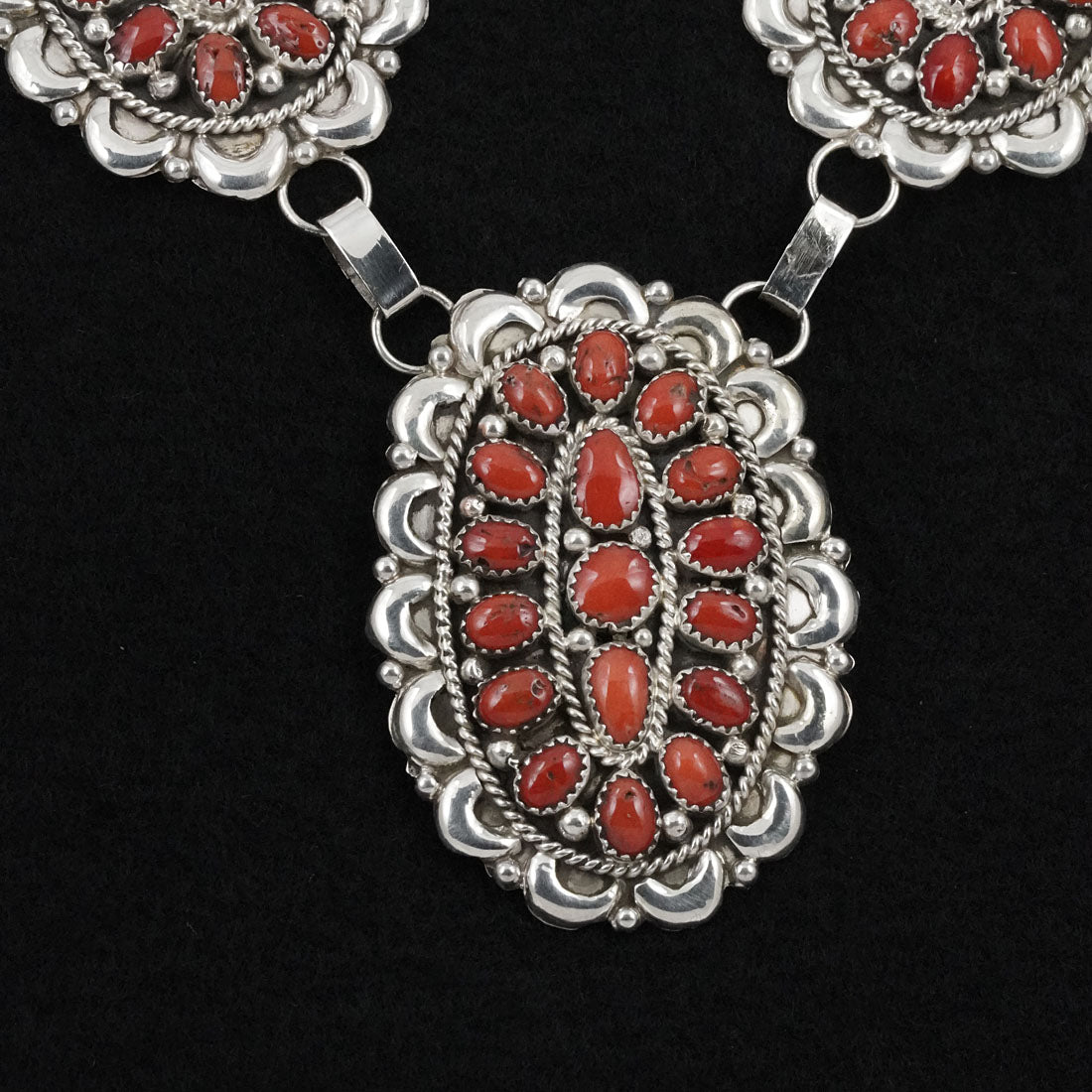 Eunice Wilson Coral & Sterling Silver Necklace Set