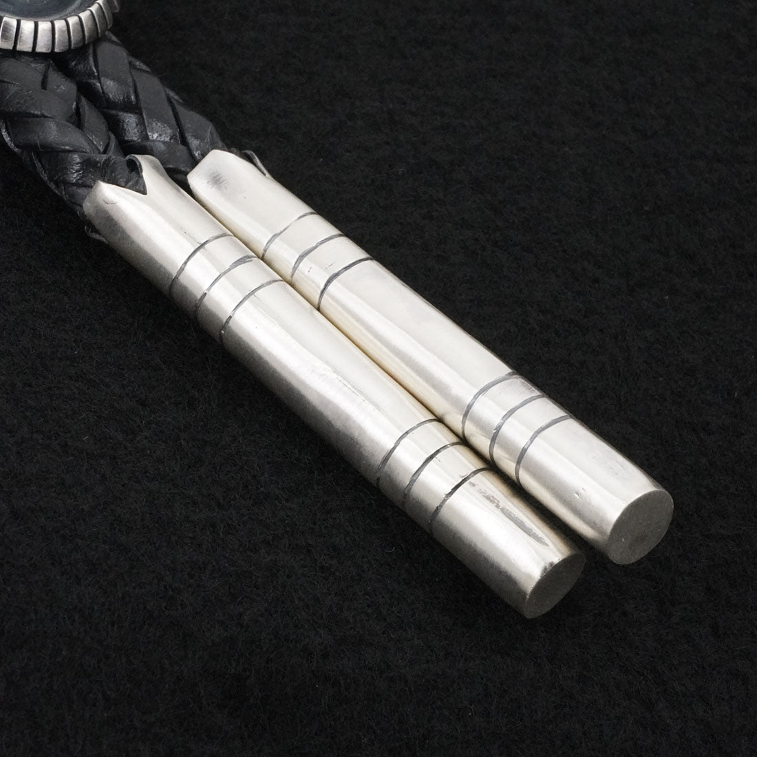 Bob Becenti White Buffalo & Sterling Silver Bolo Tie