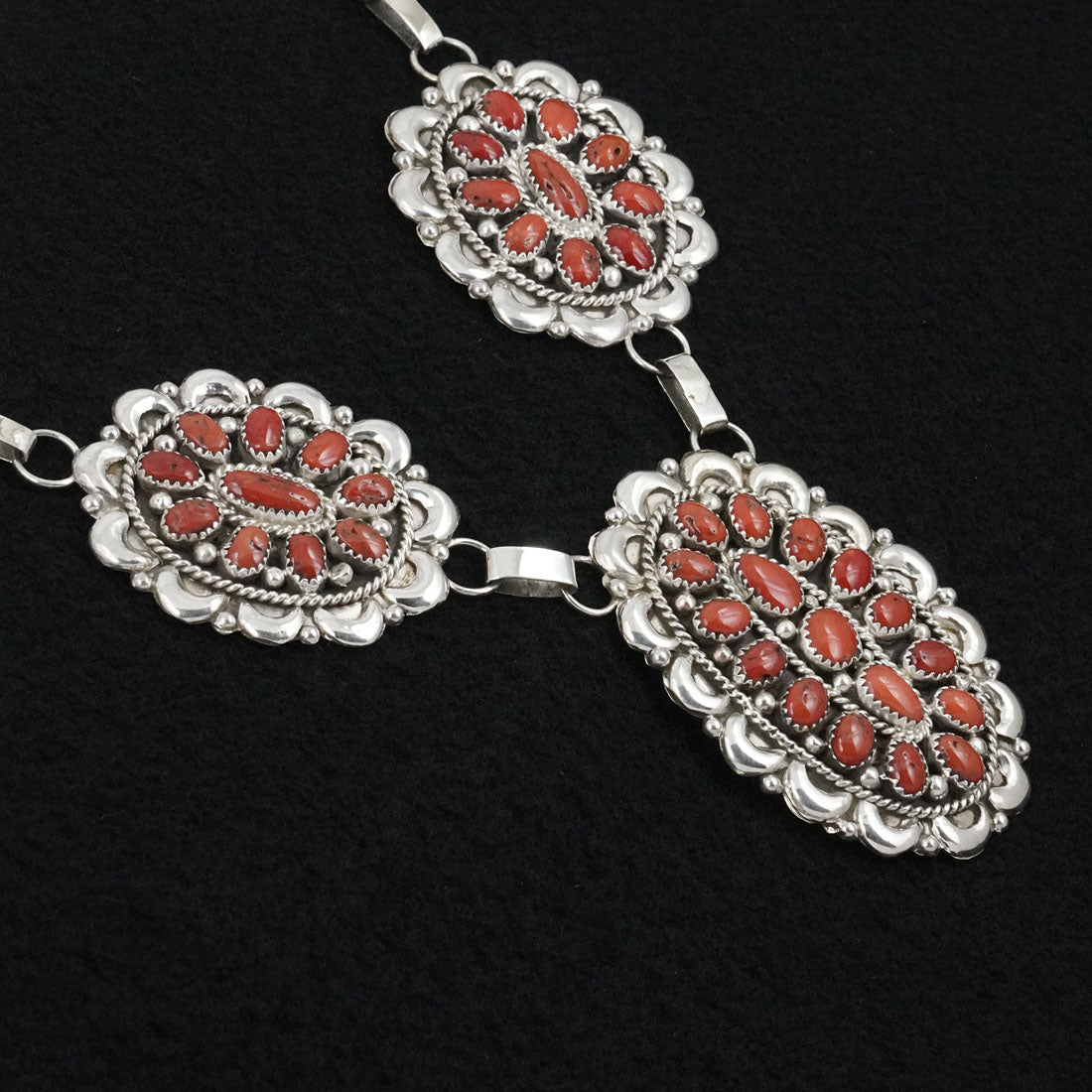 Eunice Wilson Coral & Sterling Silver Necklace Set
