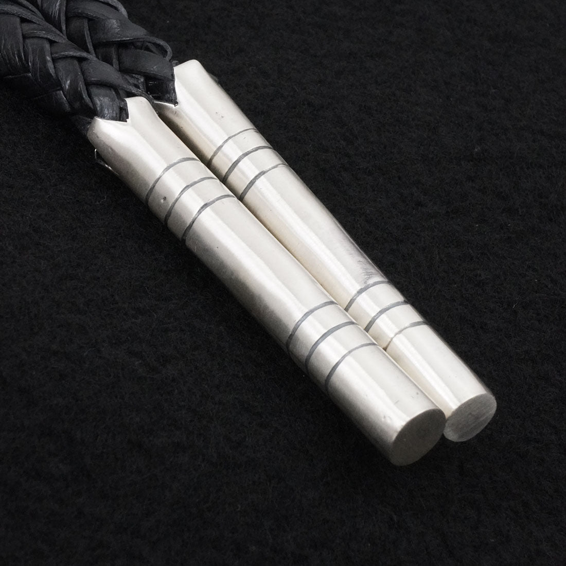 Bob Becenti White Buffalo & Sterling Silver Bolo Tie