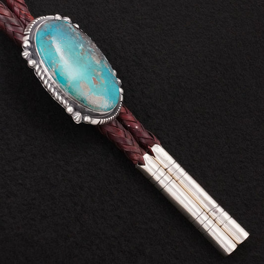 Bob Becenti Turquoise & Sterling Silver Bolo Tie