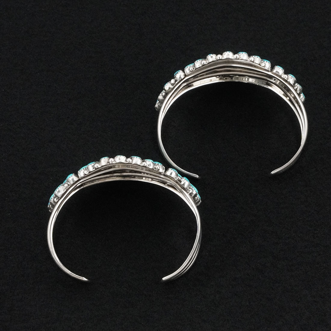 Justina Wilson Turquoise & Sterling Silver Squash Blossom Set