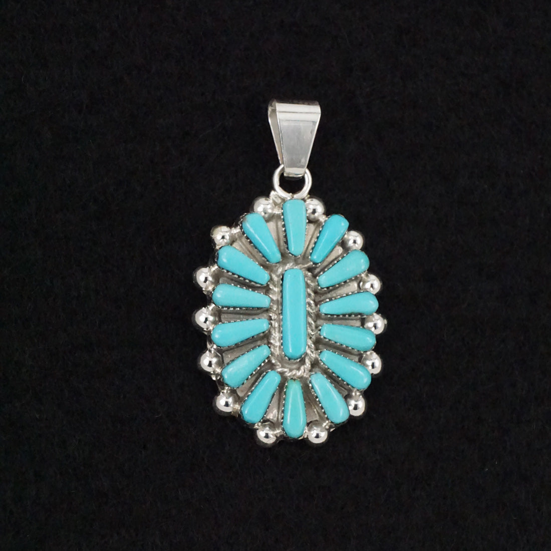 Vera Hallusewa Turquoise & Sterling Silver Pendant