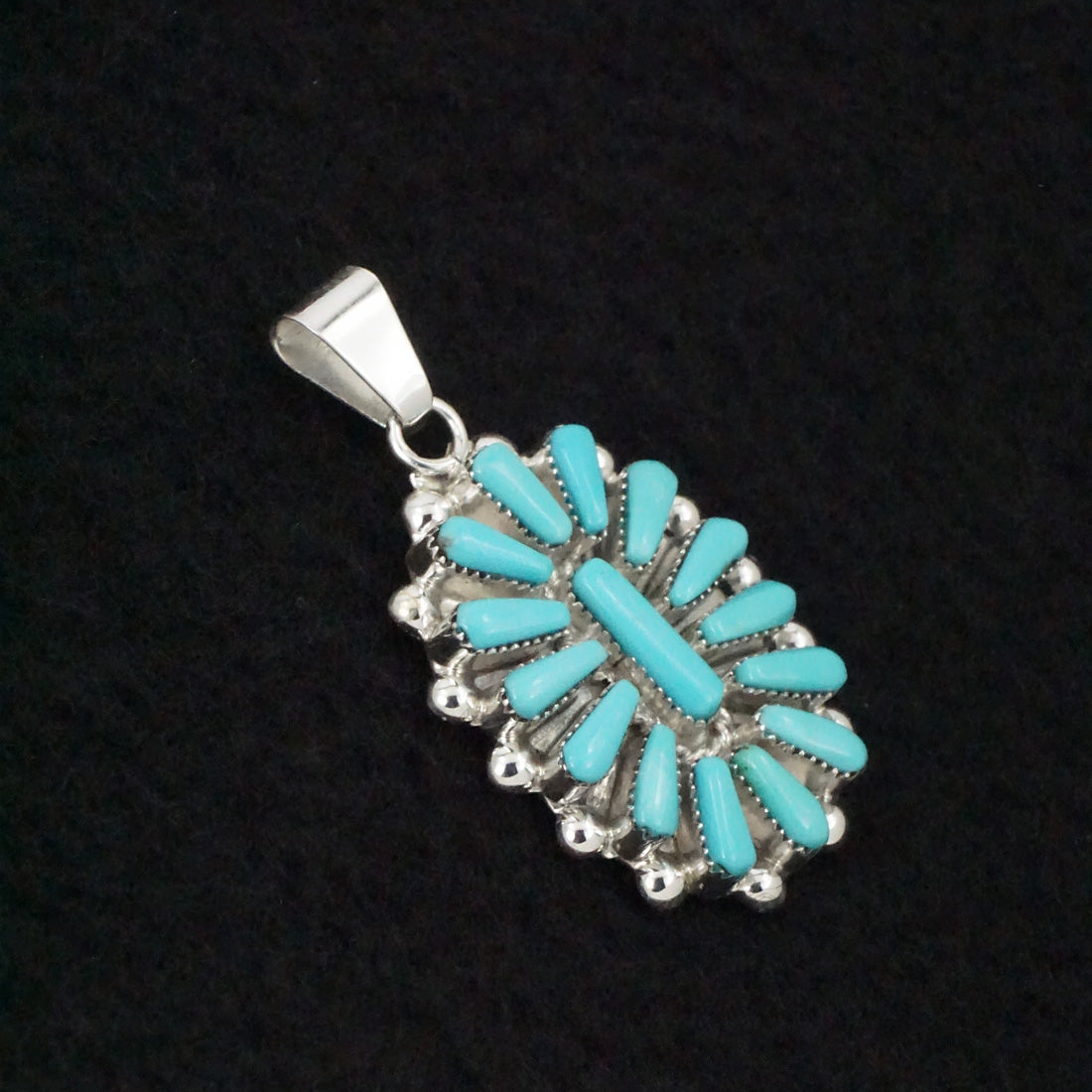 Vera Hallusewa Turquoise & Sterling Silver Pendant