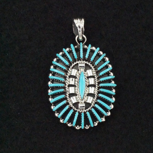 Edmund Cooeyate Turquoise & Sterling Silver Pendant