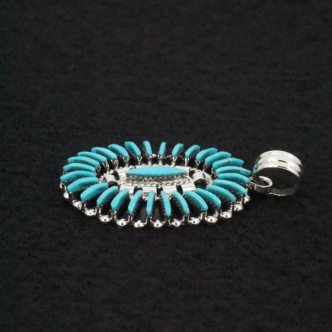 Edmund Cooeyate Turquoise & Sterling Silver Pendant