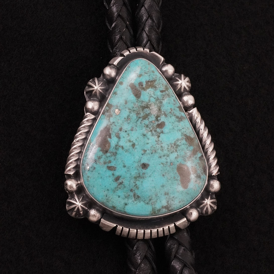 Bob Becenti Turquoise & Sterling Silver Bolo Tie