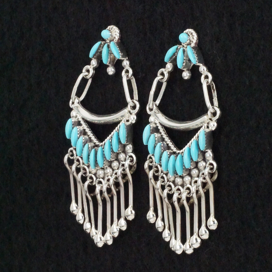 Stuart Natewa Turquoise & Sterling Silver Earrings