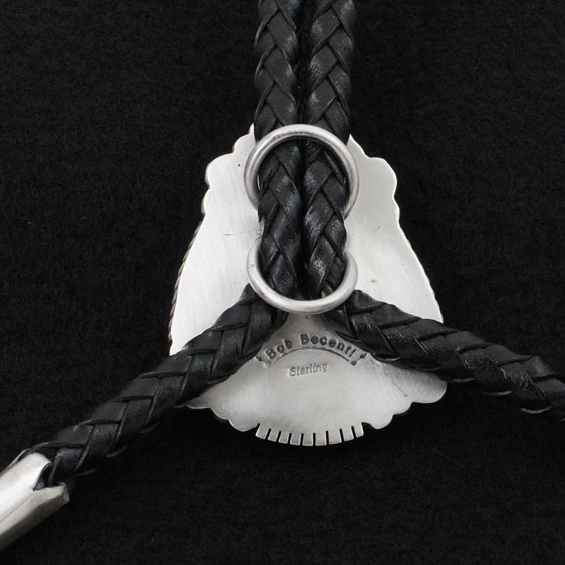 Bob Becenti Turquoise & Sterling Silver Bolo Tie