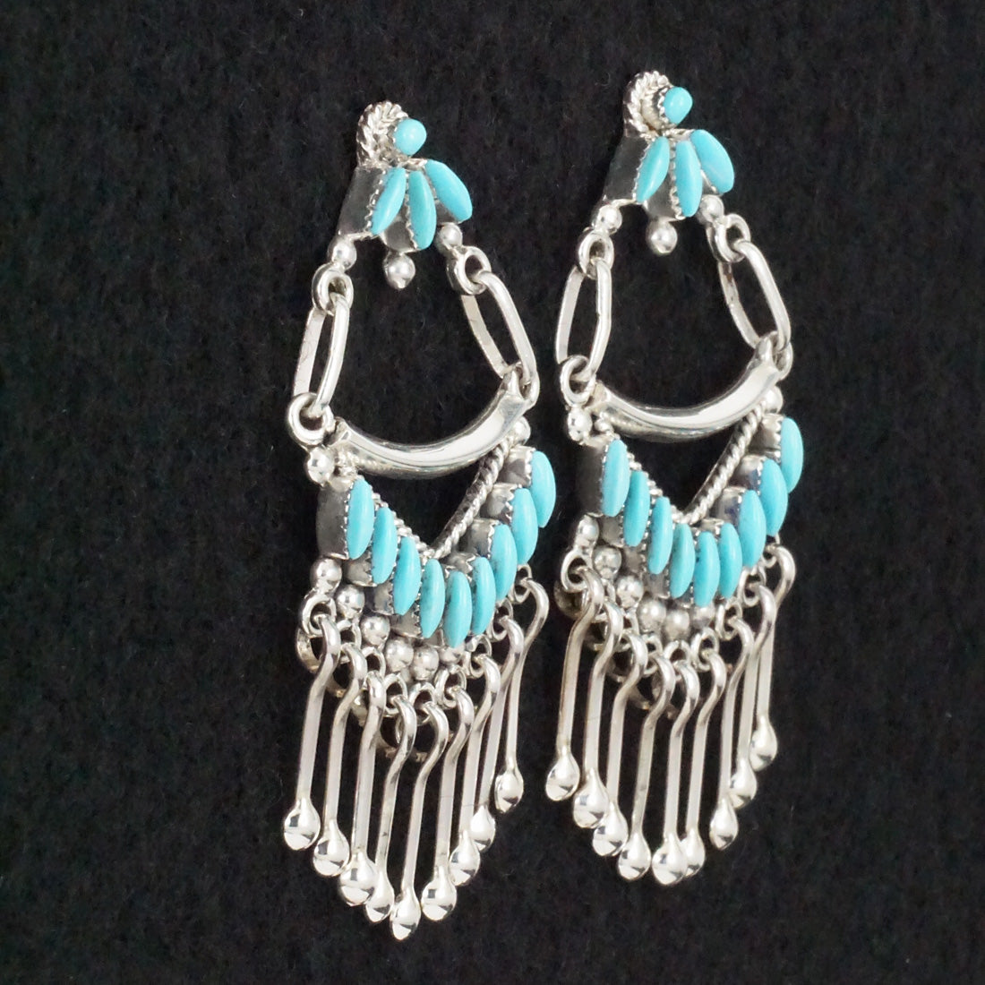 Stuart Natewa Turquoise & Sterling Silver Earrings