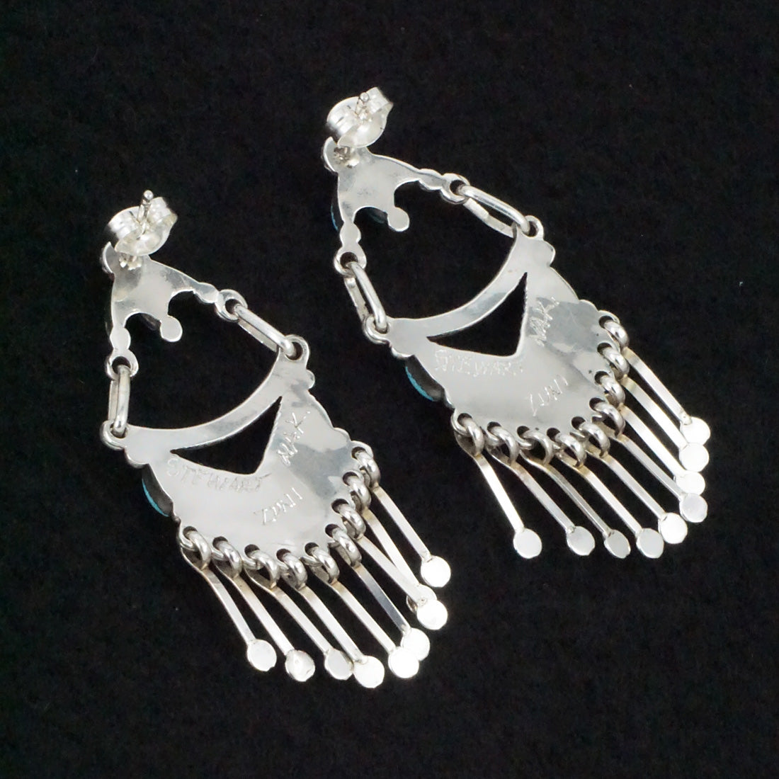 Stuart Natewa Turquoise & Sterling Silver Earrings