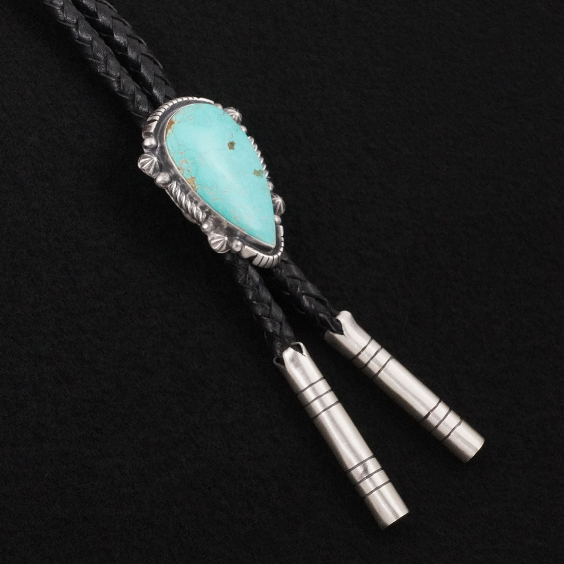Bob Becenti Turquoise & Sterling Silver Bolo Tie