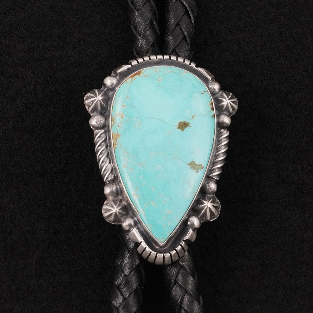 Bob Becenti Turquoise & Sterling Silver Bolo Tie