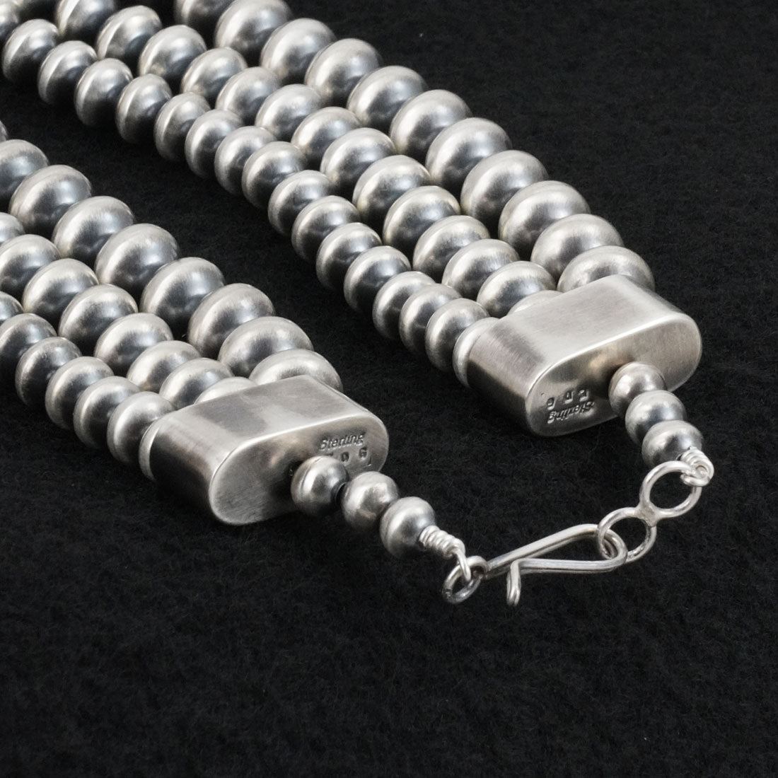 Eugene Gruber, Bryannen Halwood White Buffalo & Sterling Silver Navajo Pearl Necklace