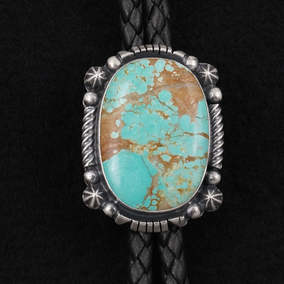 Bob Becenti Turquoise & Sterling Silver Bolo Tie