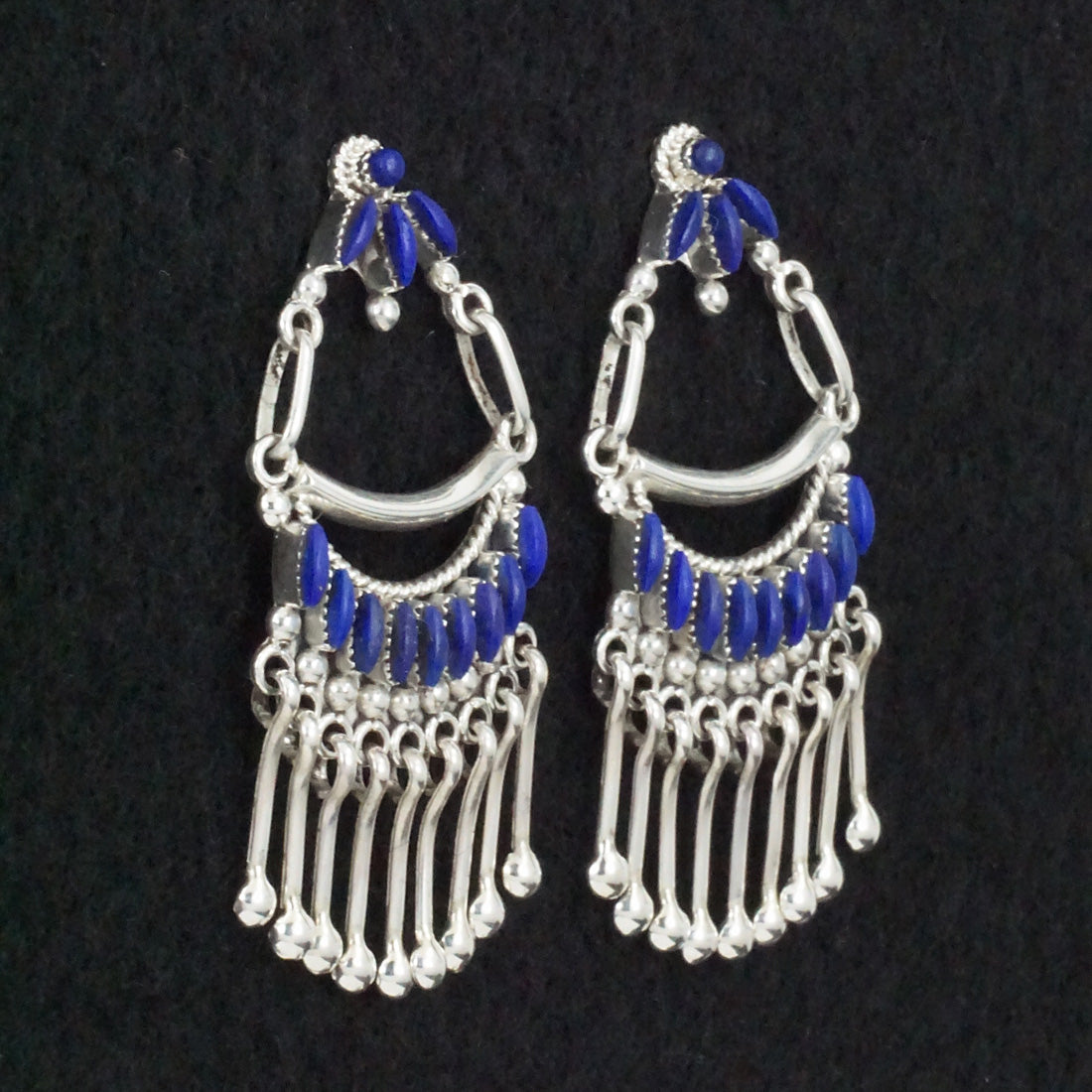 Stuart Natewa Lapis & Sterling Silver Earrings