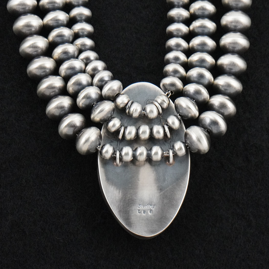 Eugene Gruber, Bryannen Halwood White Buffalo & Sterling Silver Navajo Pearl Necklace