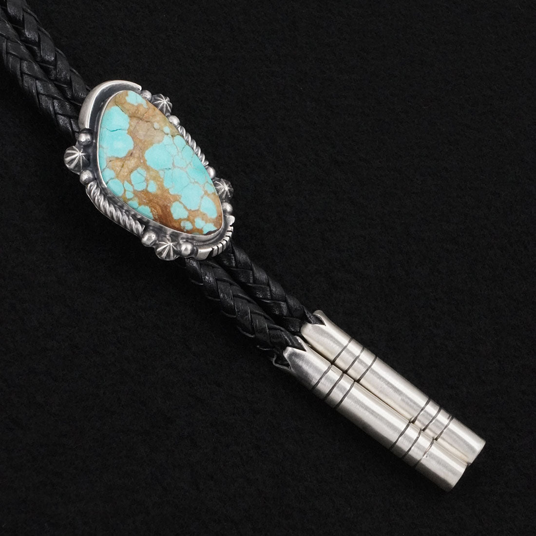 Bob Becenti Turquoise & Sterling Silver Bolo Tie