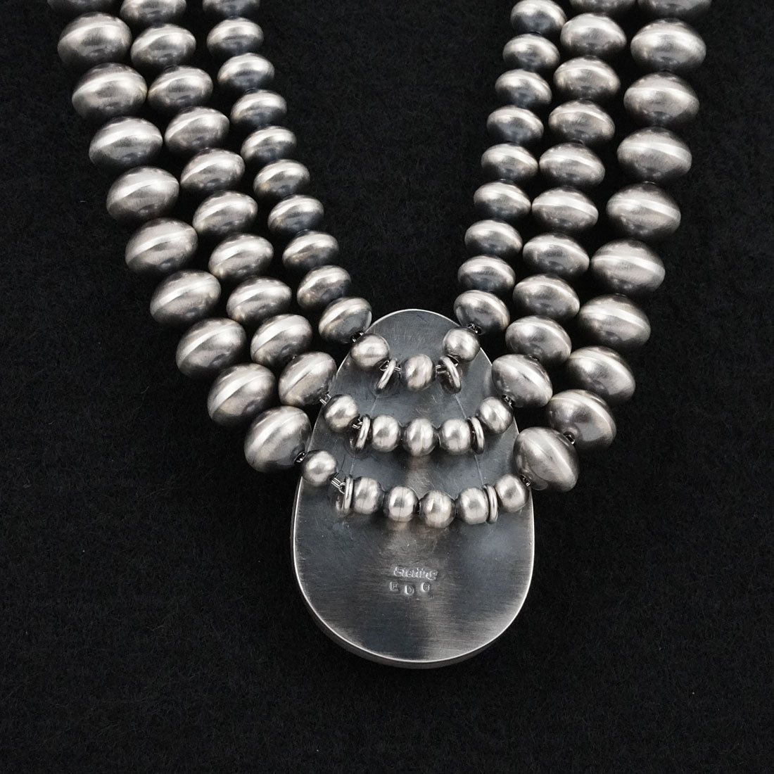 Eugene Gruber, Bryannen Halwood Turquoise & Sterling Silver Navajo Pearl Necklace