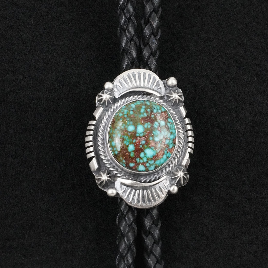 Bob Becenti Turquoise & Sterling Silver Bolo Tie