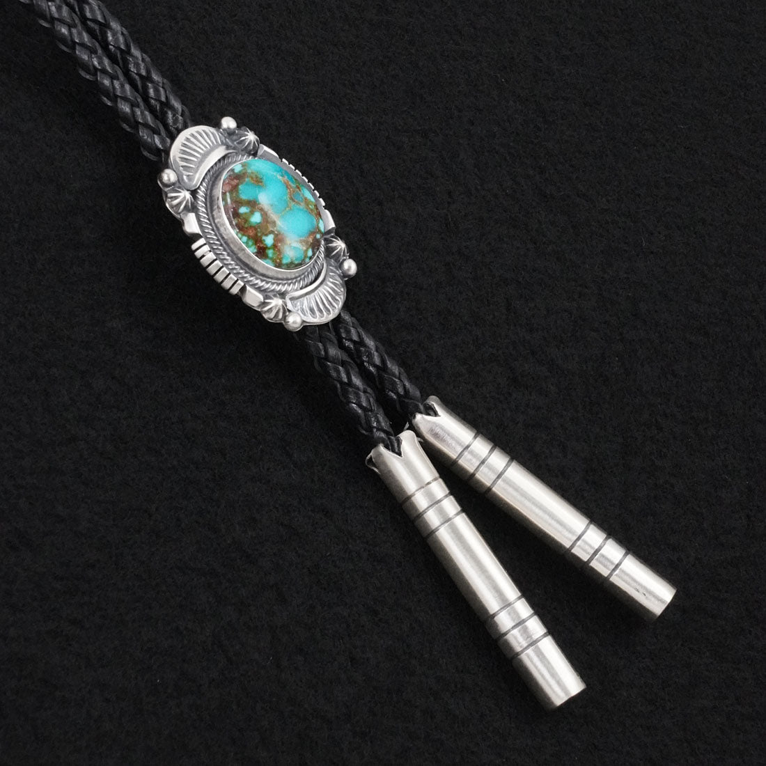 Bob Becenti Turquoise & Sterling Silver Bolo Tie